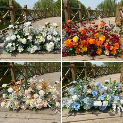 China Wedding Wedding Hotel Wedding Flower Row Lead Flower Decorative Arrangement Supplies Ceremony Supplies Long Silk Band Decoration Props for sale