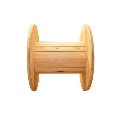 China Good Quality Multi-Functional Wire and Waist Adjustable Wire Cable Drum Holder Cable Tool Wooden Cable Drum for sale