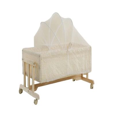 China 2021 Modern Factory Price Factory Price Baby Furniture Safety Modern Design Wooden Baby Cradle for sale