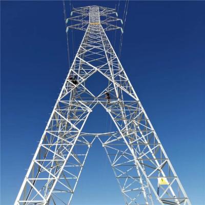 China Double Circuit Lattice Steel Towers Overhead Transmission Line Tower Anti Rust for sale