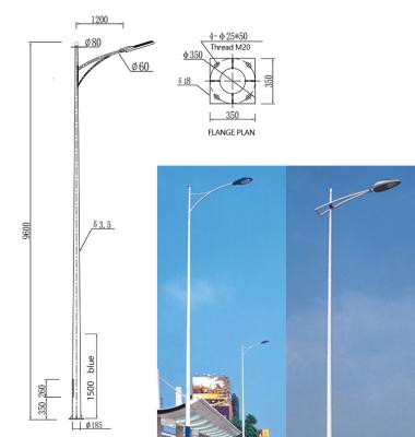 Chine Le haut acier de Polonais de lumière de mât de place avertissent 25m réverbère galvanisé 30 par mètres Polonais à vendre