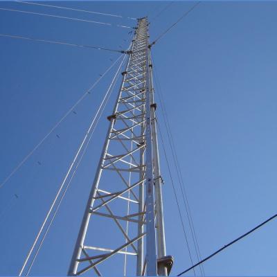 China Torre autosuficiente del alambre de Guyed de la transmisión de la señal de la torre de antena del triángulo en venta