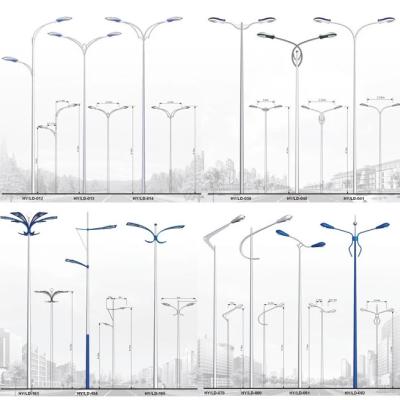 China Single Section Lattice Steel Pole Single Arm Street Light Steel Tubular Pole for sale