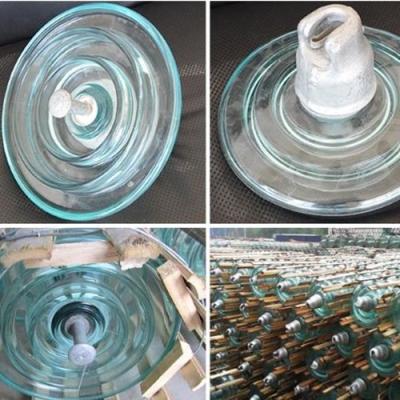 China Green Glass Electric Insulators Disc Suspension Type Toughened Glass Insulator for sale