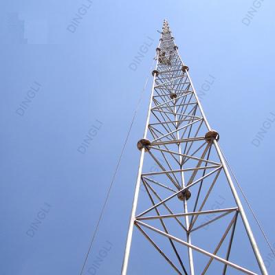 China Communication Base Station Steel Tubular Tower Angular Lightning Arrester Tower for sale