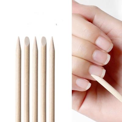 China Nail Art Stick 10.5cm 15cm Double Headed Orange Wood Nail Pusher 17cm Dead Solvent Nail Art Stick 10.5cm 15cm Clean Skin Manicure Sticks Nail Cuticle Pusher for sale