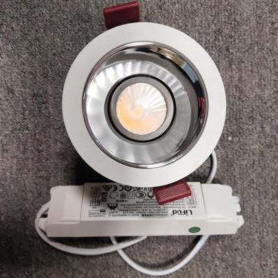 China Anti-glare IP44 EUROPEAN UGR 19 Recessed 7W 9W 12W 15W 18W 20W 24W 30W 40W 50W 8 Inch Retrofit COB LED Downlight Bright White Black Trim for sale