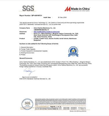 SGS - Anhui Optima Machinery Co., Ltd.