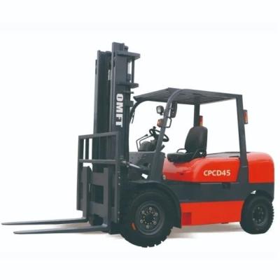 China Vierwielige dieselforklift 4500 5000 kg Dieselforklift met lifthoogte 3000-7000 mm Te koop