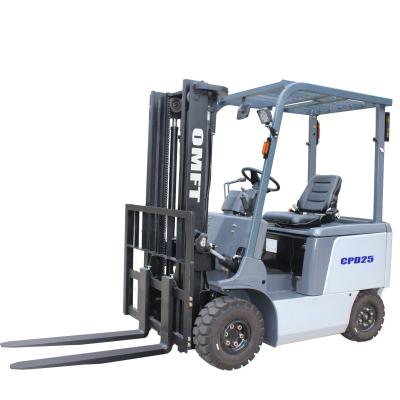 China Electric Forklift Truck 2.5t 2500kg Suitable for Food Industry Battery Charger Free for sale