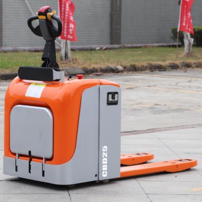 China 24V/210ah Battery Powered 2.5 T Stand on Type Electric Pallet Truck for Food Industry for sale