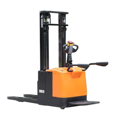 China 2ton 2t Electric Powered Pallet Stacker with Ce Approved and Full Electric Stand on Type for sale