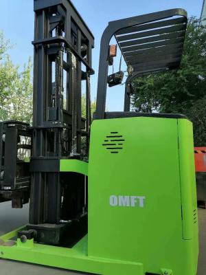 China 3 Way Narrow Aisle Vorklift Side-Loader Vorklift Truck met gratis batterijoplader Te koop