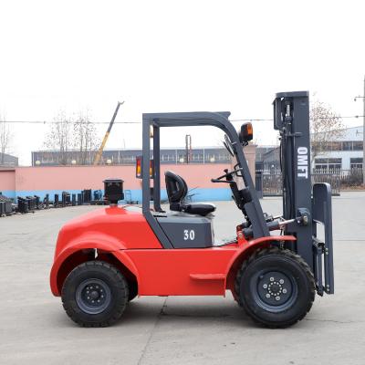 China 2t 2.5t 3t 3.5t 4t 5t Rough Terrain Forklift with 1220mm Fork and Pneumatic Tyres for sale