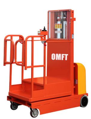 China 24/1.6 Lifting Motor Standing Type High Altitude Electric Order Picker 1 Ton 1.5ton for sale