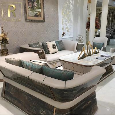 China European Latest Design Sofa Living Room Home Furniture Luxury Leather Sofa Set for sale