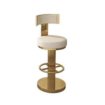 China modern popular design modern kitchen umpire chairs bar stool gold stainless steel metal bar chairs for sale