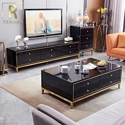 China Fancy Modern Design Living Room Table Modern Furniture Wooden Black Coffee Table Tea Table for sale