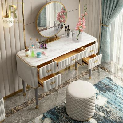 China Modern Bedroom Furniture Stylish Modern Dressing Table With Mirror Makeup Table Dressers Luxury Furniture for sale