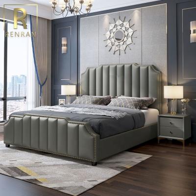 China Modern Light Luxury Beds Modern Leather Bed 1.8m Double Bed Bedroom Furniture for sale