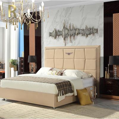 China Contemporary Modern Luxury Home Furniture Queen Bed Designs Leather Bedroom Furniture Foshan Supplier for sale