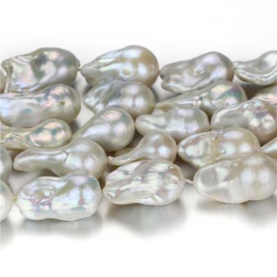 China Big Hole Freshwater Pearl 15x20mm Core Fireball Real Natural Freshwater Pearl for sale