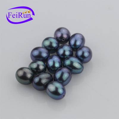 China 9-9.5mm Grade 3A Natural Peacock Freshwater Pearl Drop Loose Pearl Wholesale for sale