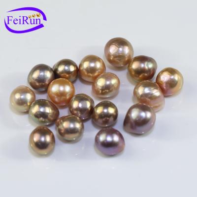 China Freshwater Pearl FEIRUN 11-12mm 3A Half Drilled Loose Shape Baroque Natural Freshwater Colored Freshwater Pearl Beads for sale