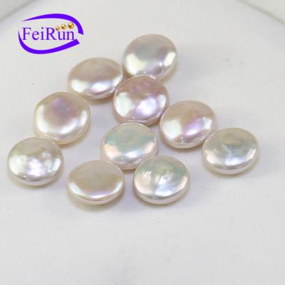 China FEIRUN 14-15mm Good Quality Freshwater Pearl 14-15mm Unidrlled Half Drilled Loose Coin Pearl Pearl Oyster Freshwater for sale