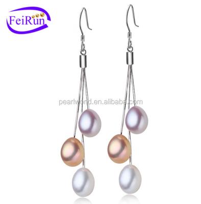 China Other 7-8mm Real 3A 925 Sterling Silver Freshwater Pearl Earring for sale