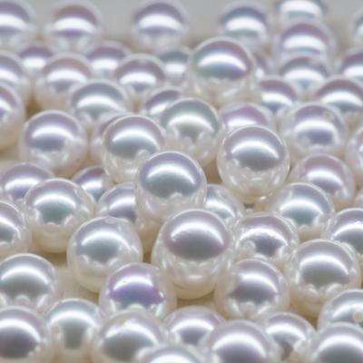 China Half akoya pearl 6.5-7mm Japanese natural sea salt water soft pearls water driled for sale