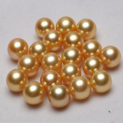 China Good Quality Real South Sea Pearl 11-12mm AAA Real Loose Genuine Natural Gold Pearl for sale