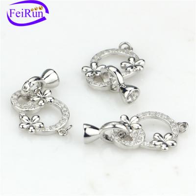 China FEIRUN Flower Shape Fashion 925 Sterling Silver Clasp, Cheap Clasp, Magnetic Lock Clasp For Jewelry WWW421 for sale