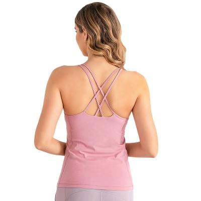 China Breathable Customizable Gym Workout Exercise Customizable Color Pattern Yoga Walking Vest for sale