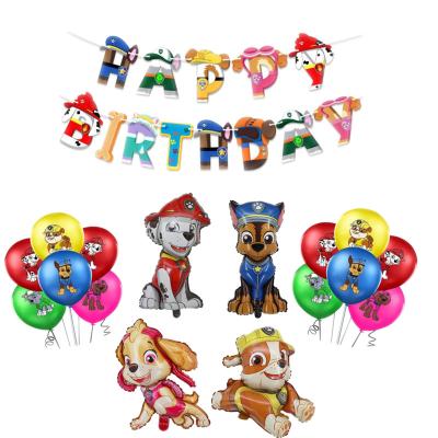 China Party Set Party Supplies Set Marshall Rubble Chase Rocky Paw Pat Dog Cartoon Movie Characters Muffin Foil Balloons Party Supplies Set Birthday Party Decorations for sale