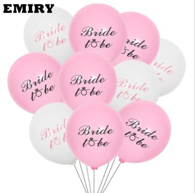 China Advertising Hot Selling Toy Decorations Advertising Toy Decorations Amazon For Bride Wedding Party Decorations 12 Inch White Pink To Be Latex Balloons for sale