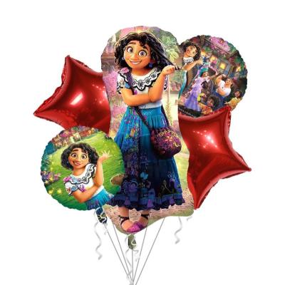 China 5PCS Movie Cartoon Birthday Party Decorations Encanto Foil Balloons Encanto Party Indoor Indoor Party Supplies Decoration for sale