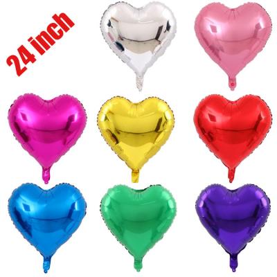 China 24 Inch Multiple 24 Inch Colors Foil Heart Shaped Balloon for sale