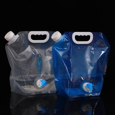 China 5L 10L Disposable Running Water Container BPA Free Plastic Outdoor Folding Water Bag For Travel Gift for sale