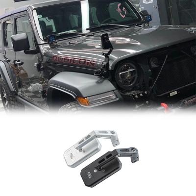 China 2018+ Engraver-Series Fury JL JT Accessories Parts Hood Side Auxiliary Mirror CNC Process Aluminum Alloy For Jeep Wrangler Gladiator for sale