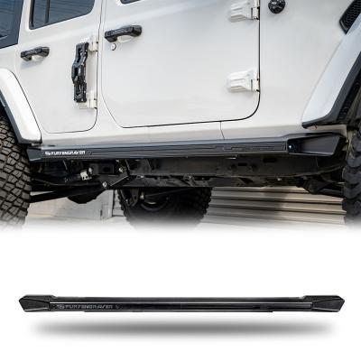 China Aluminum alloy& 2018+ JL Fury Accessories Parts CNC Carbon Fiber Process Carbon Fiber Side Step With Light For Jeep Wrangler for sale