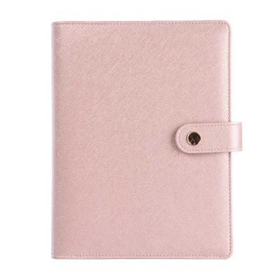 China High Quality A5 Cover Hard Custom Ring Binder Diary PU Leather Notebook for sale