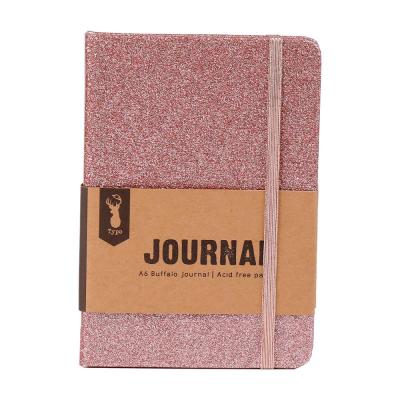 China Logo Customized Hardcover PU Leather Elastic Notebook Hardcover Notebook With Belly Band for sale