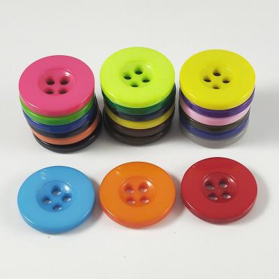 China Hot Sale 4 Hole Washable Jacket Logo Buttons Flat Back Plastic Resin Custom Engraved Button For Crafts for sale