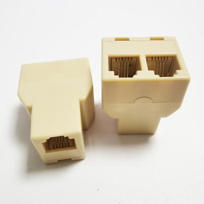 China Phone Triplex Adapter Ways 1 To 2 Female To RJ11 Female Telephone Splitter for sale