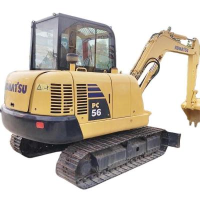 Chine 34.5KW Used Mini Komatsu Excavator PC56 With Original Hydraulic Valve à vendre