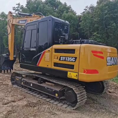 China ISUZU Engine Used SANY SY135C Excavator with Low Working Hours and High Work Efficiency for sale