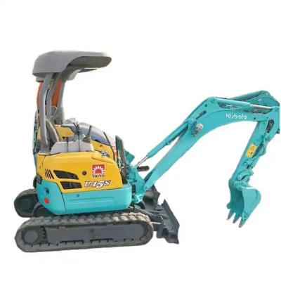 China Performance maravilhosa 9,6KW Usado Kubota U-15 Mini Excavator Crawler com pista de borracha à venda