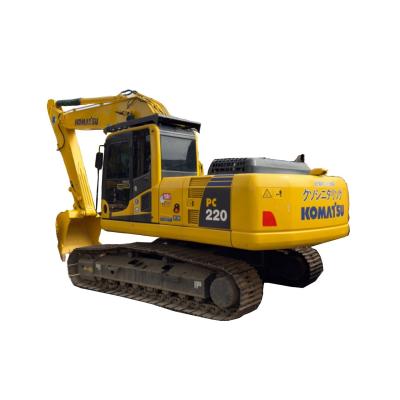 China Excavating 22 tons of durable hydraulic track type PC Komatsu 220 second-hand excavator at a low price and selling well for sale