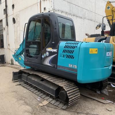 China Oorspronkelijke gebruikte kobelco-apparatuur Gebruikte machines kobelco sk75 graafmachine Caterpillar machines Gebruikte graafmachines Te koop